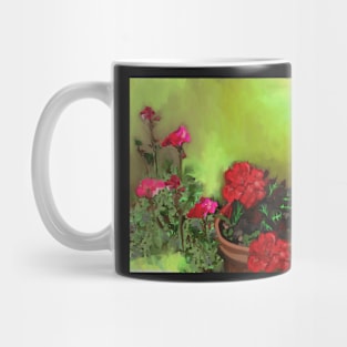 Begonia and Geranium Mug